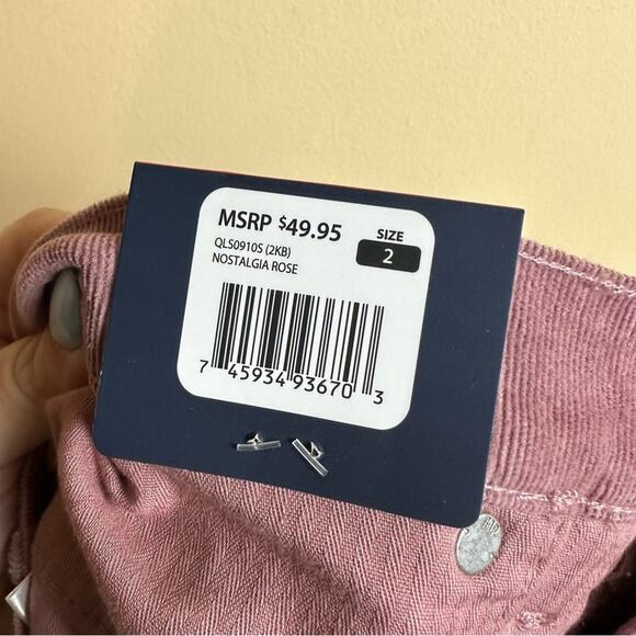 GAP Corduroy Shorts Mauve Nostalgia Rose Pink Cut-Off Frayed Hem Women’s Size 2 - Picture 9 of 15